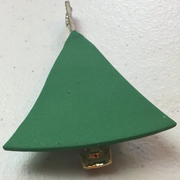 Handmade Christmas Tree Ornament Polymer Clay Recycled Costume Jewelry - Picture 9 of 10